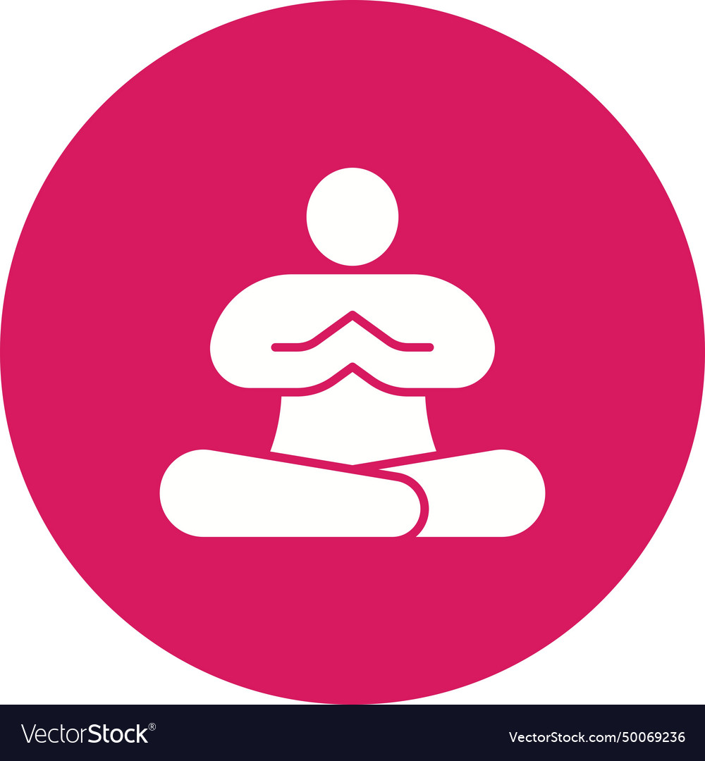 Meditate icon image Royalty Free Vector Image - VectorStock