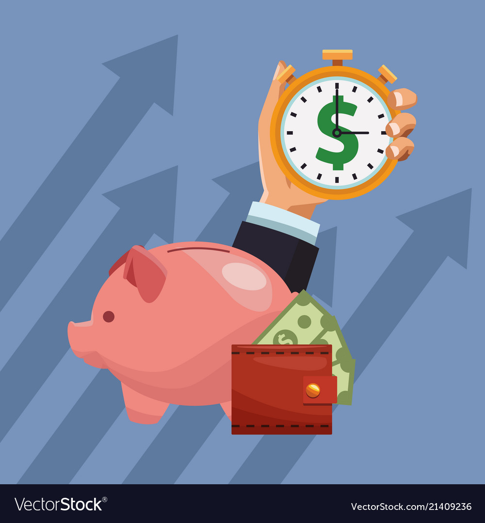 Money savings and investment Royalty Free Vector Image