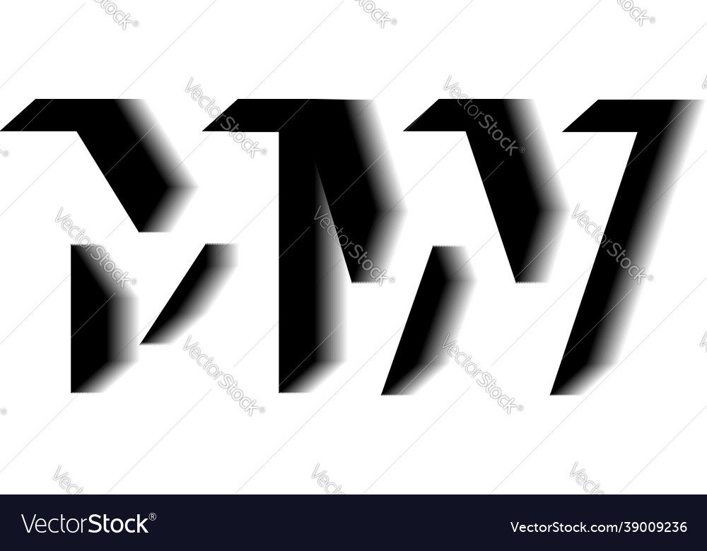 Mw monogram shadow shape style