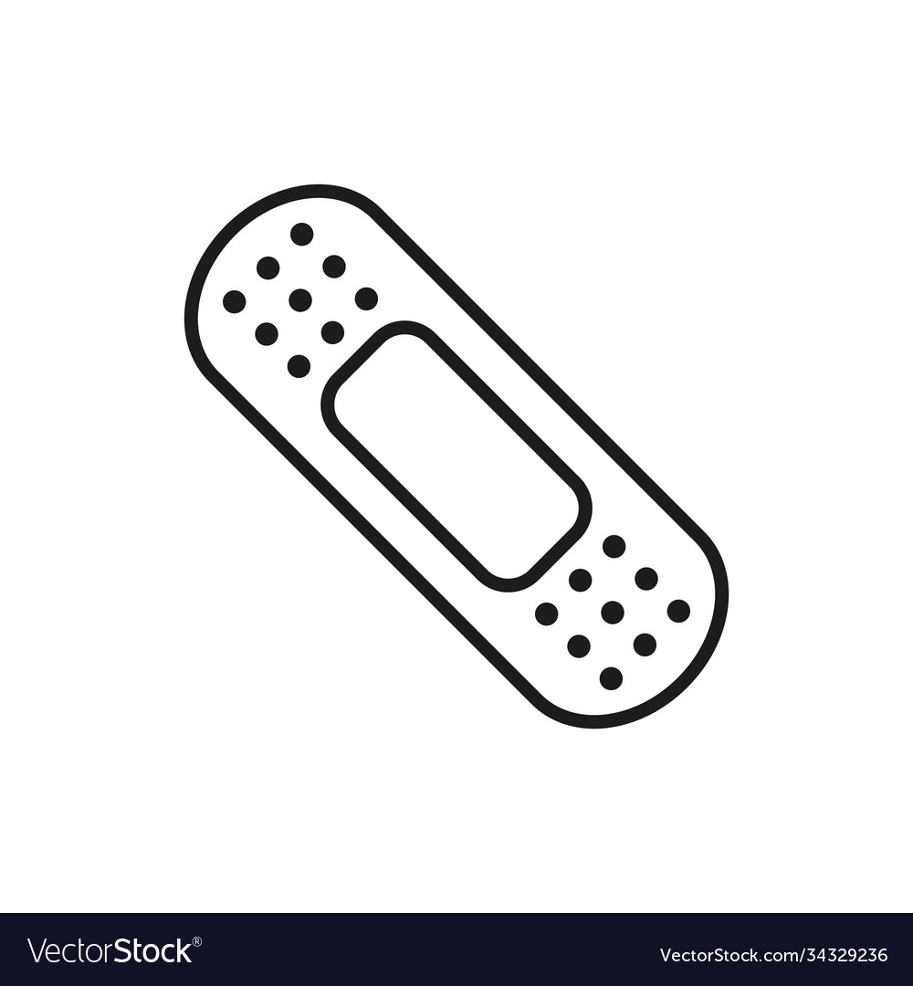 Patch icon simple on a white Vector Image Patch icon simple on a white