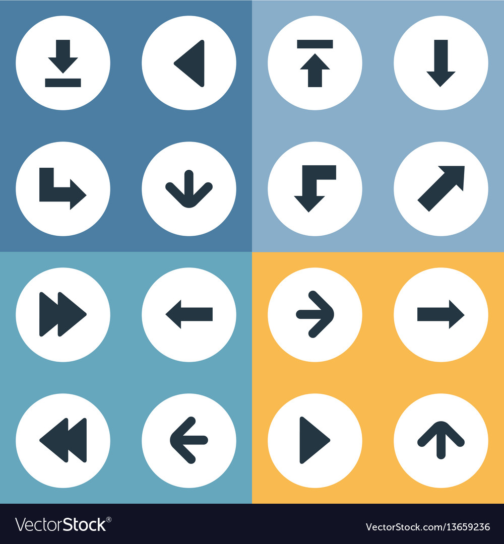Set of simple cursor icons
