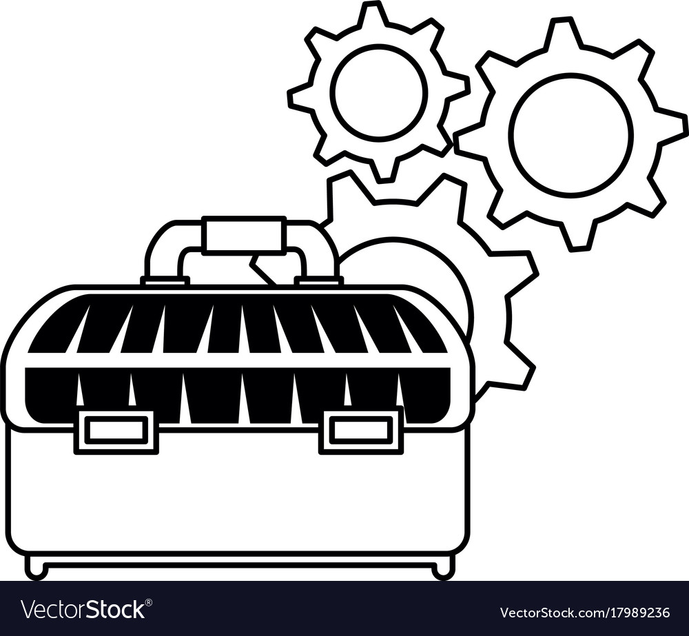 Tool box with gears