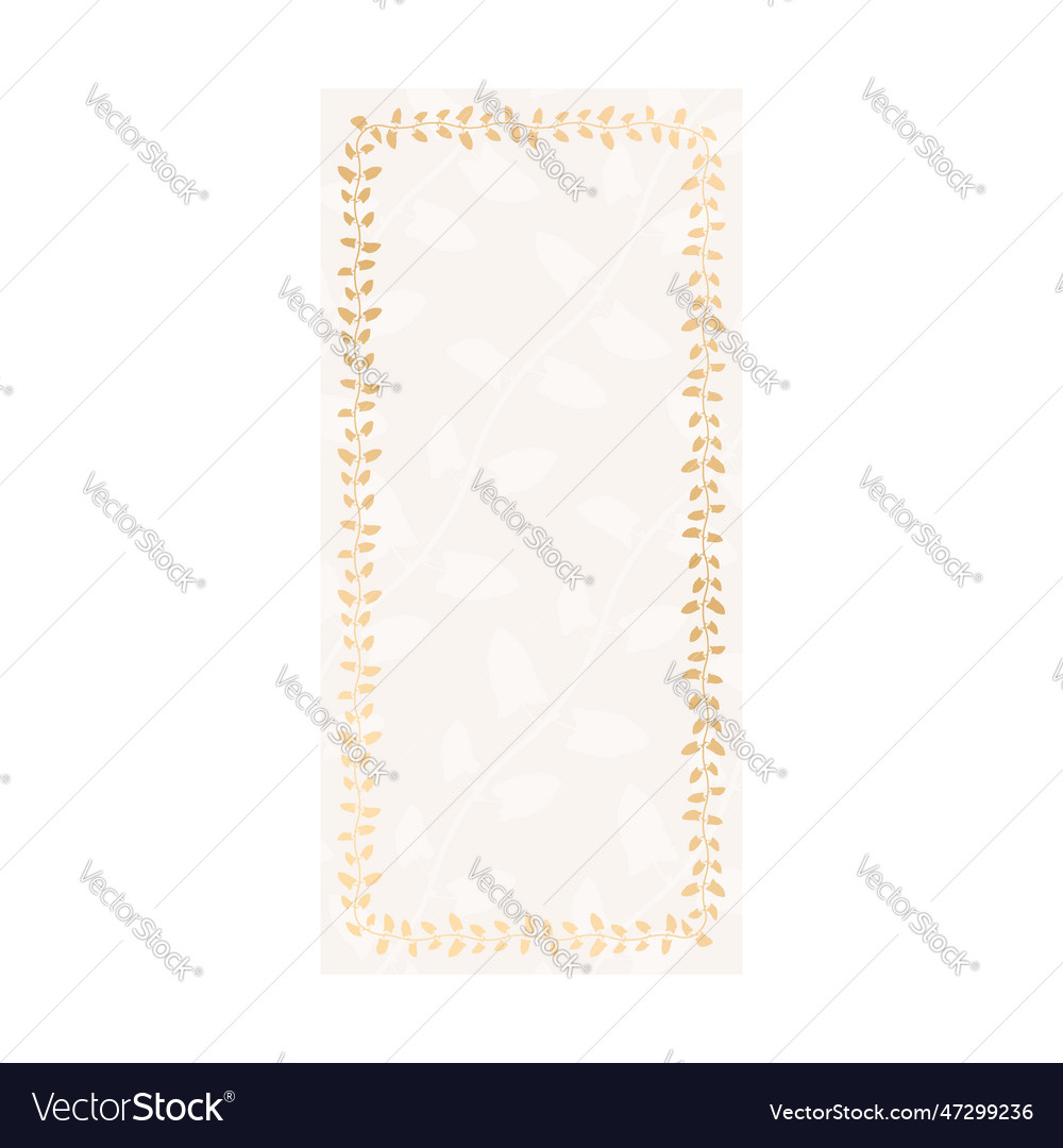 Vertical rectangular print template invitation vector image Vertical rectangular print template invitation