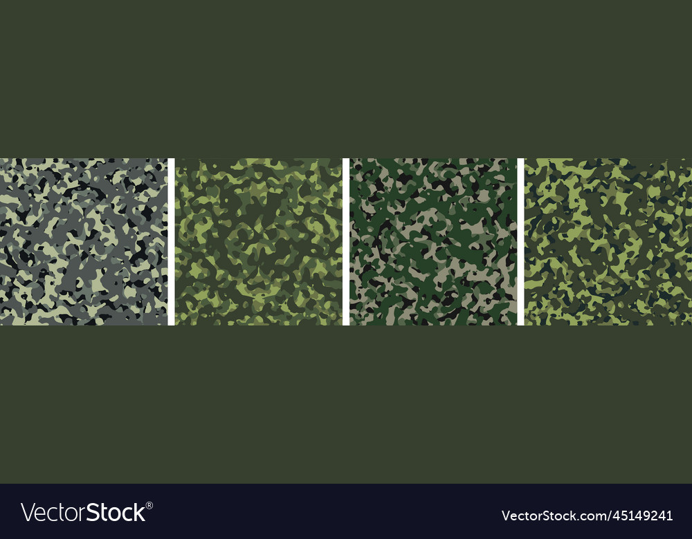 4 camouflage background set pattern design vector image 4 camouflage background set pattern design