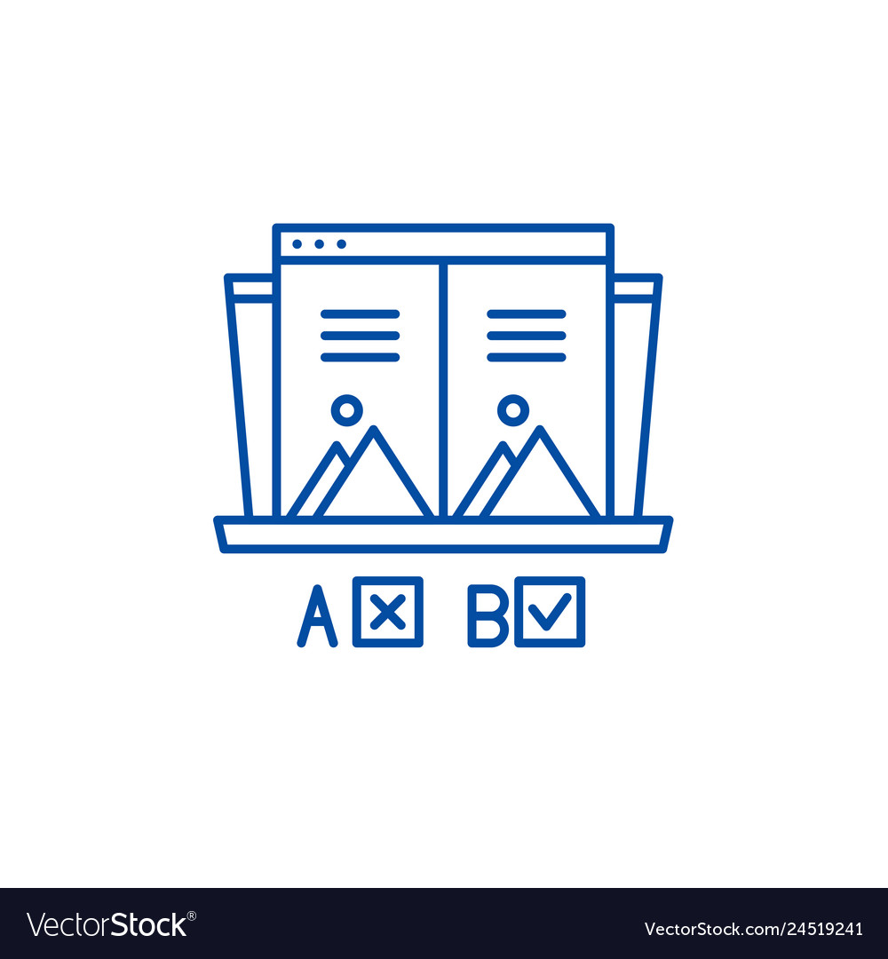 A/B Test Icon - Split Experiment