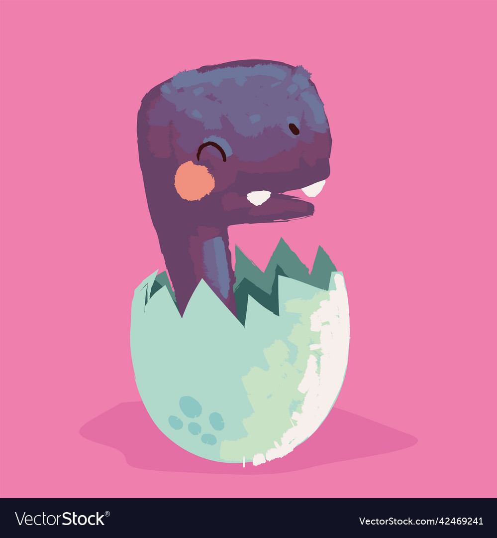 Cute baby dinosaur Royalty Free Vector Image - VectorStock