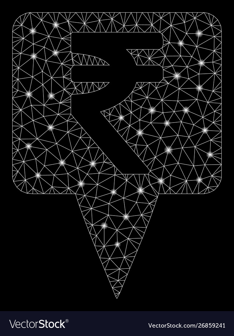 Flare mesh 2d rupee map pointer with spots vector image Flare mesh 2d rupee map pointer with spots