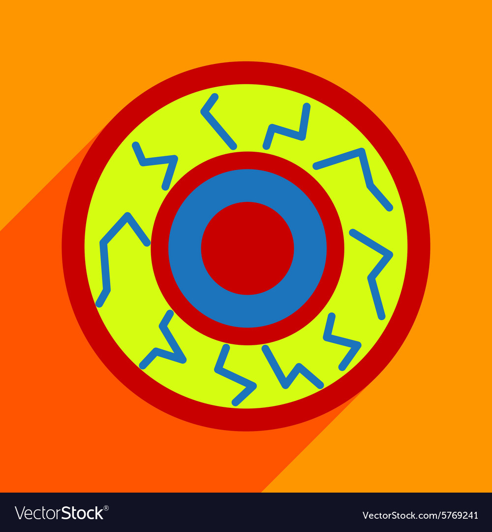 Flat with shadow icon and mobile application