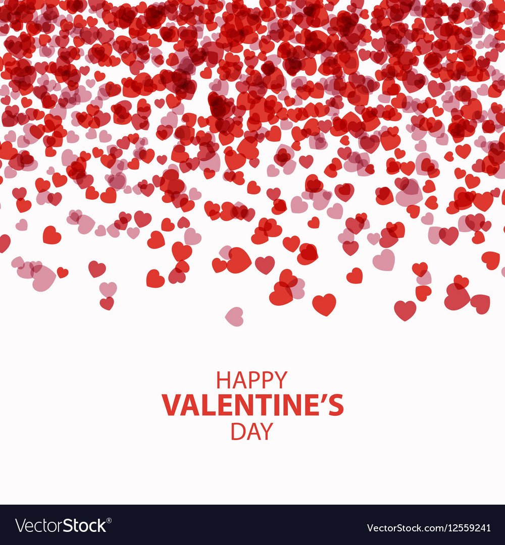 Happy valentines day card hearts Royalty Free Vector Image