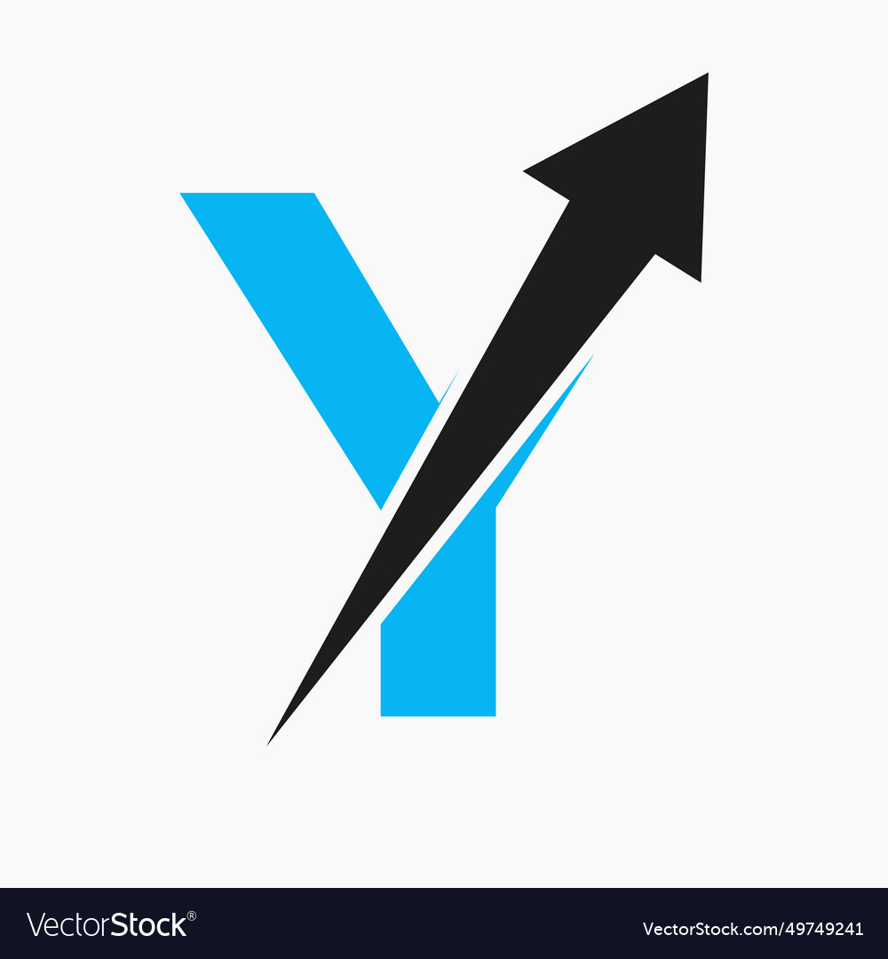 Initial financial logo on letter y concept