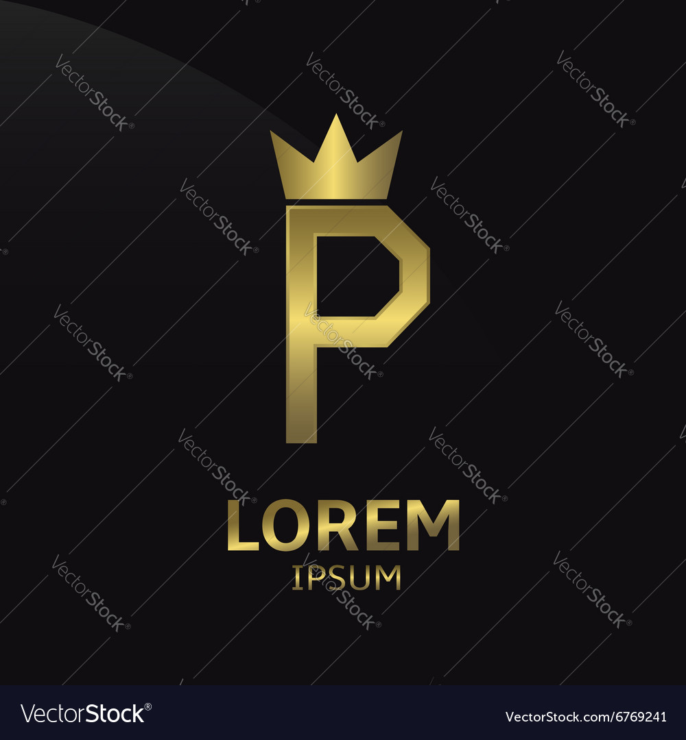 Letter p logo Royalty Free Vector Image - VectorStock