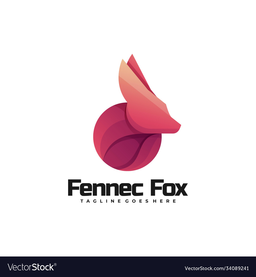 Logo fox gradient colorful style