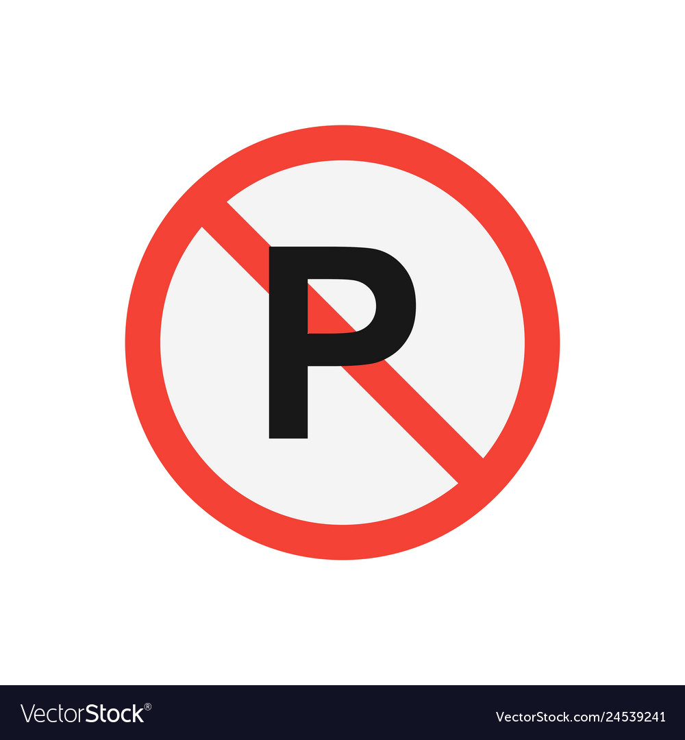 No parking icon Royalty Free Vector Image - VectorStock