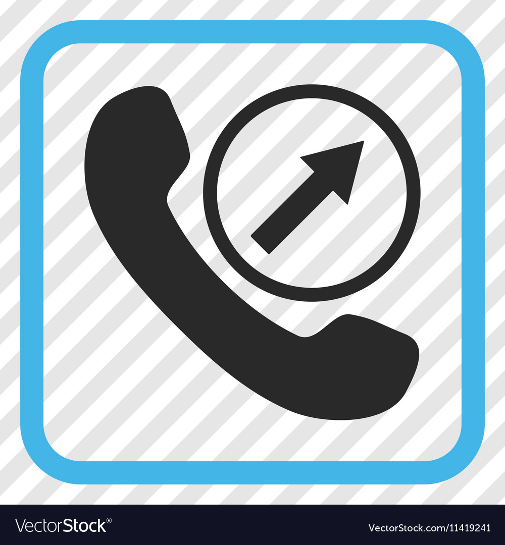 Outgoing call icon in a frame