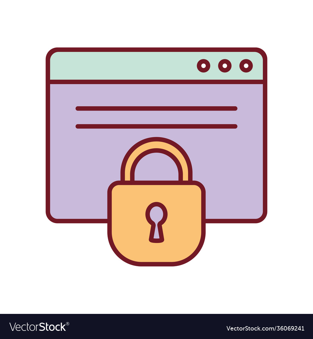 Padlock on a page web