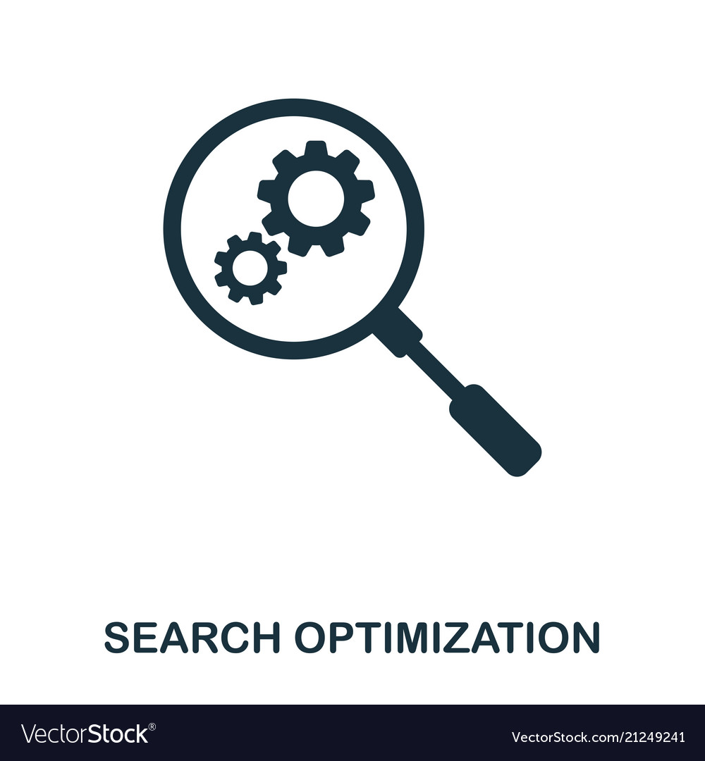 Search optimization icon line style design Vector Image