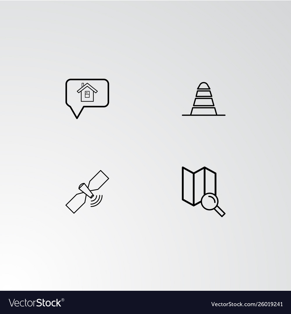 Set 4 perfect icons for navigation