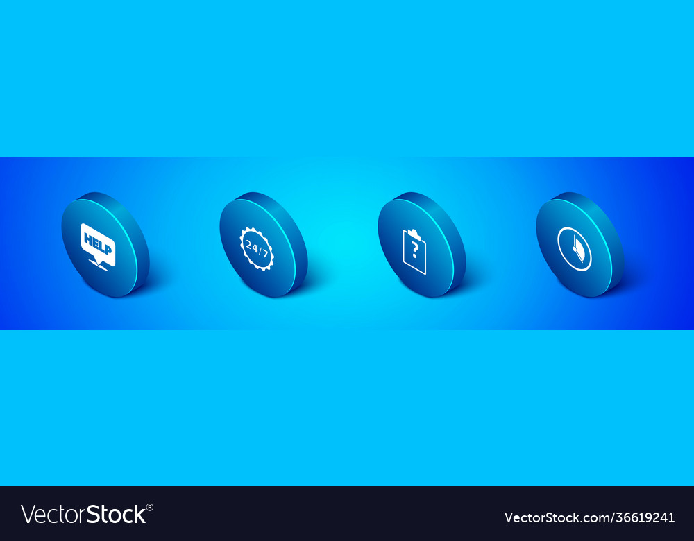 Set isometric speech bubble with text help Vector Image Set isometric speech bubble with text help