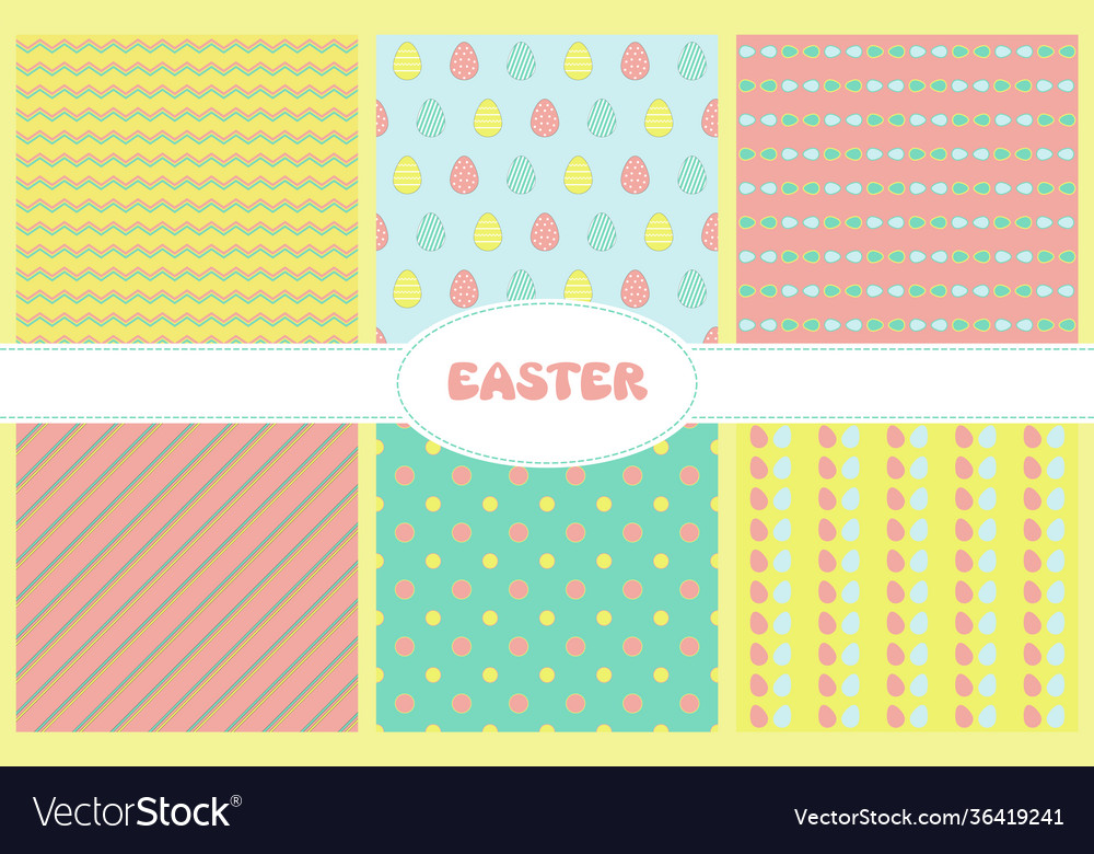 Set seamless patterns design endless texture Vector Image Set seamless patterns design endless texture