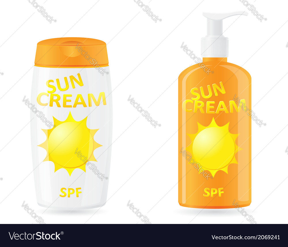 Sun cream 03 Royalty Free Vector Image - VectorStock