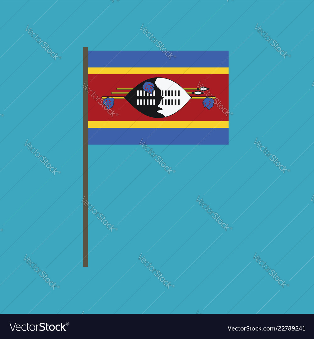 Swaziland flag icon in flat design