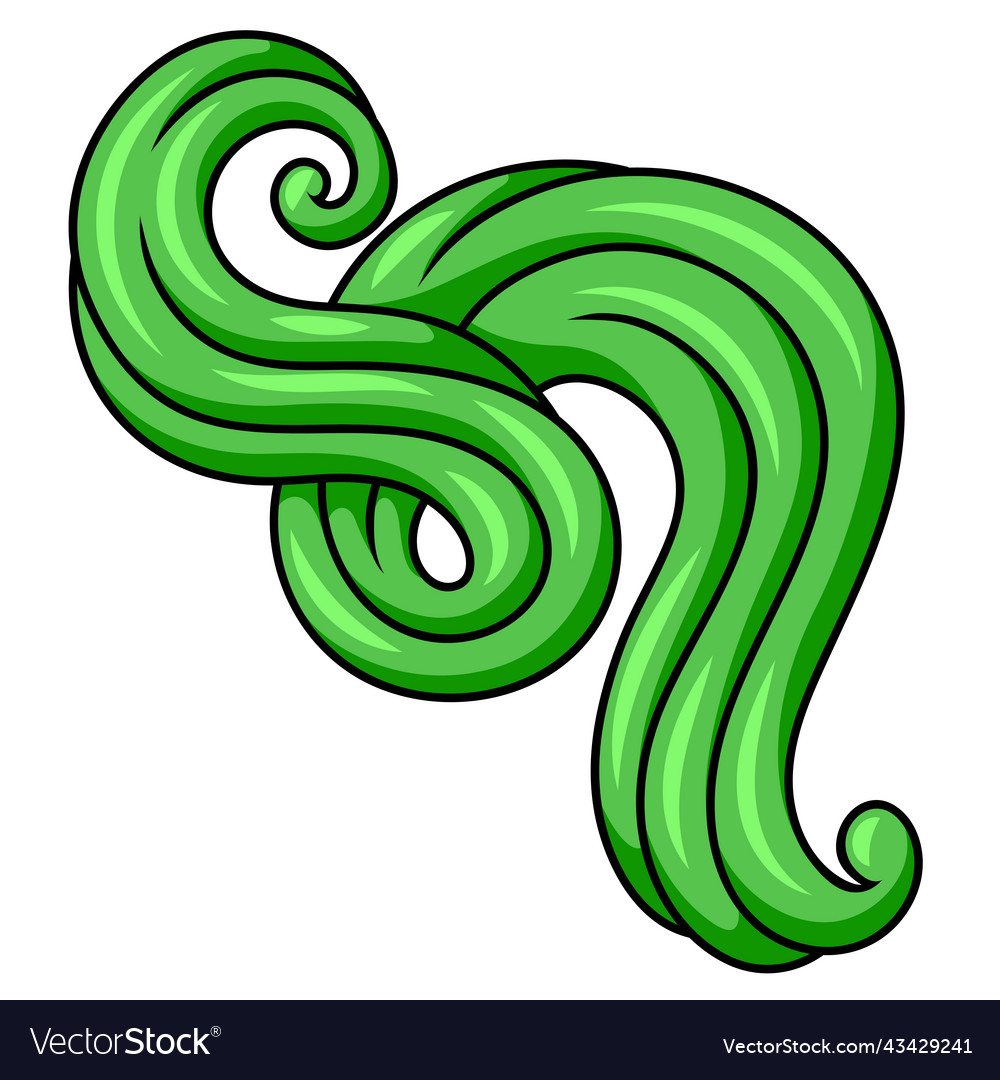 Wave line curl color striped texture