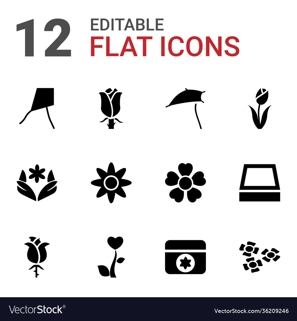 12 blossom icons