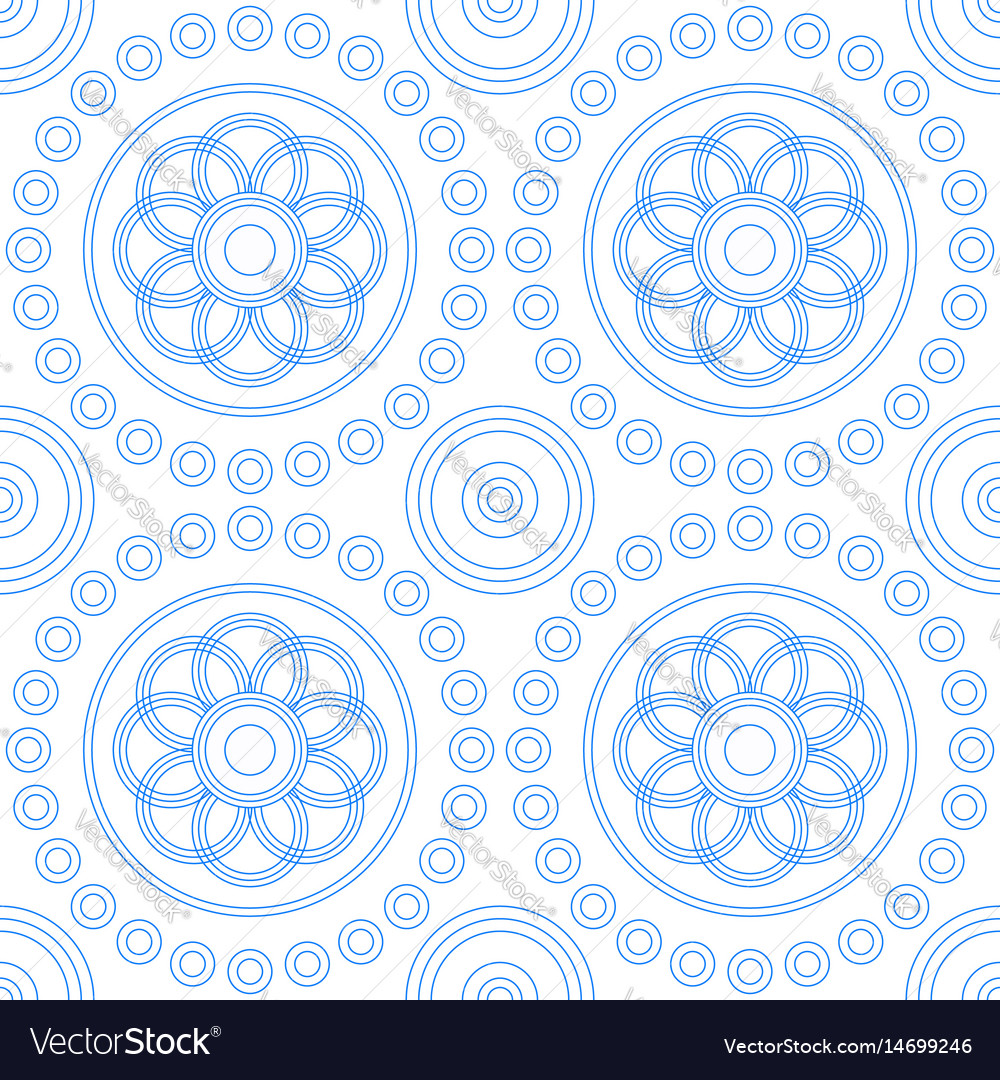 Abstract geometric seamless pattern from circles