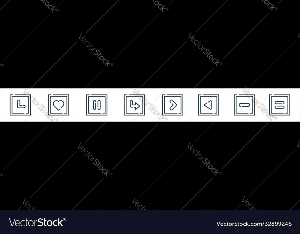 Arrow line icons linear set quality vector image Arrow line icons linear set quality