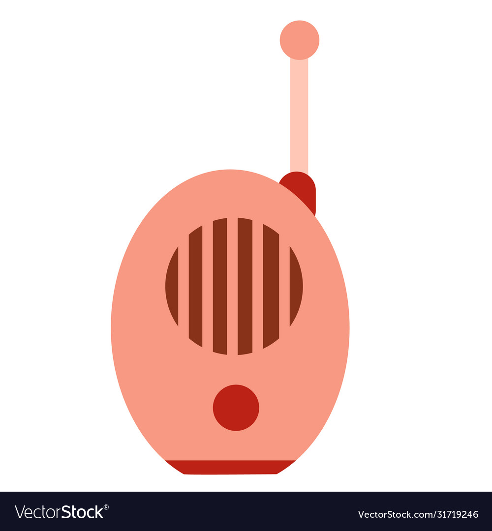 Baby monitor flat isolated object on a white