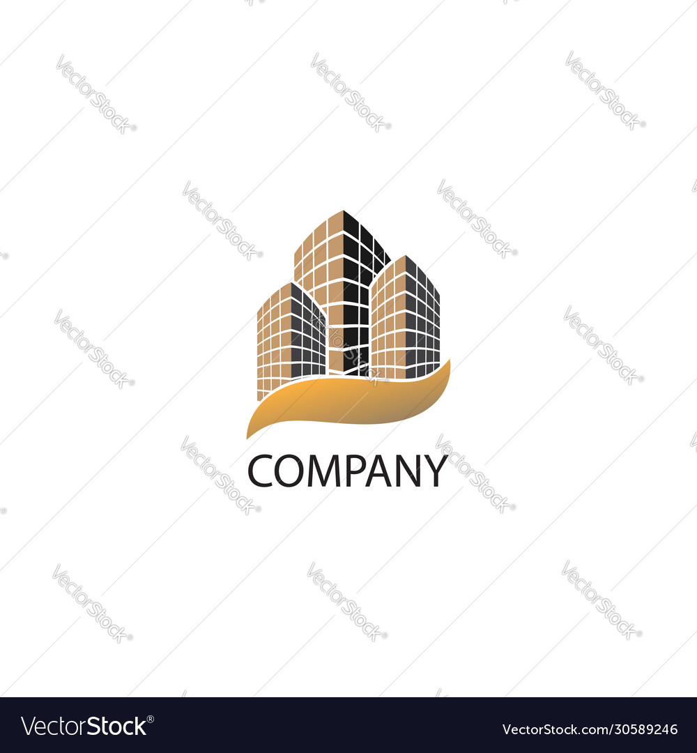 Gebäude Immobilien Logo Design Template