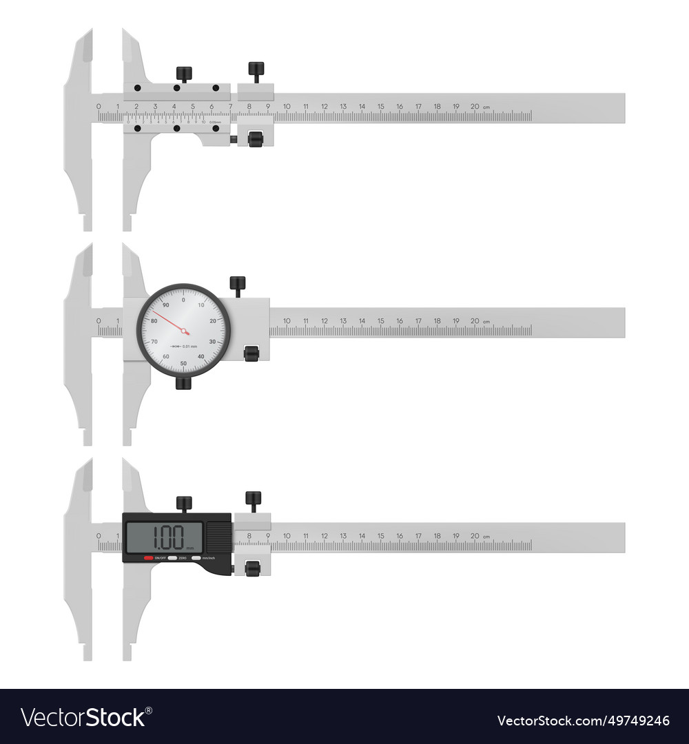 Calipers engineering technology measurement Vector Image