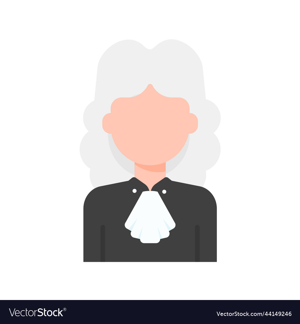 Cartoon judge concept of fair judgment Royalty Free Vector