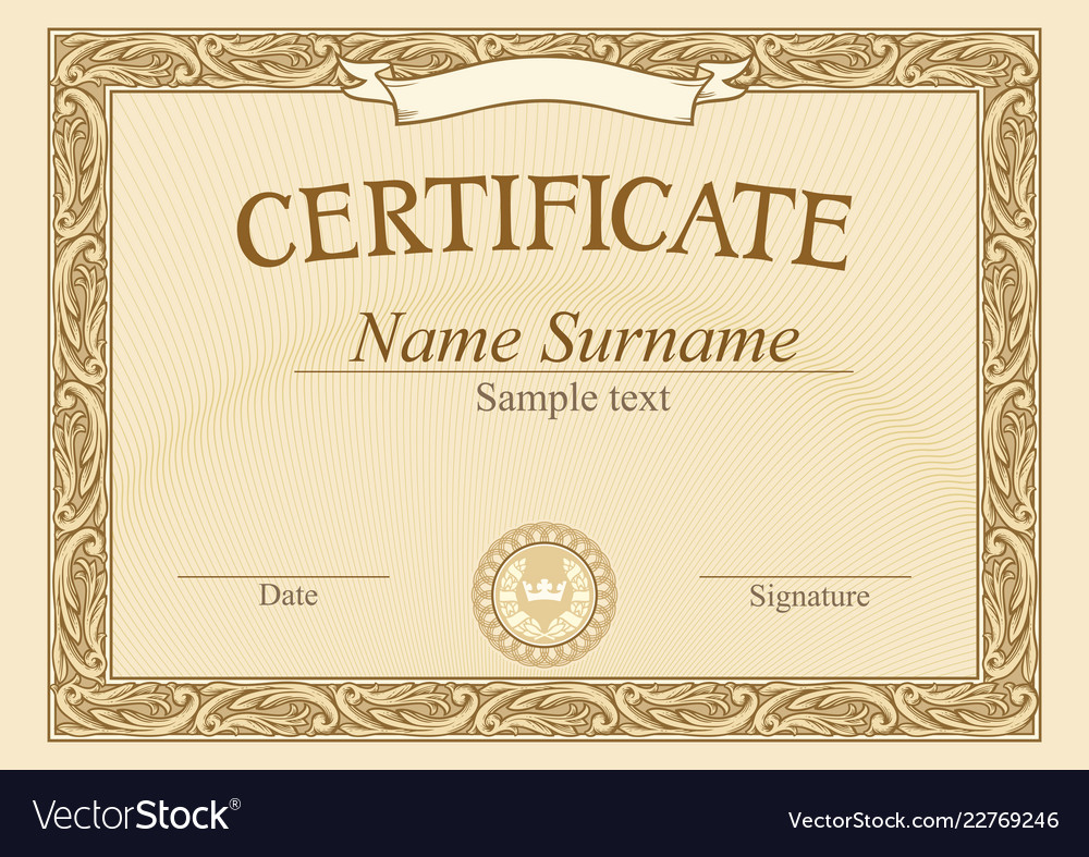 Employee of the month - certificate template Vector Image Pertaining To Employee Of The Month Certificate Template