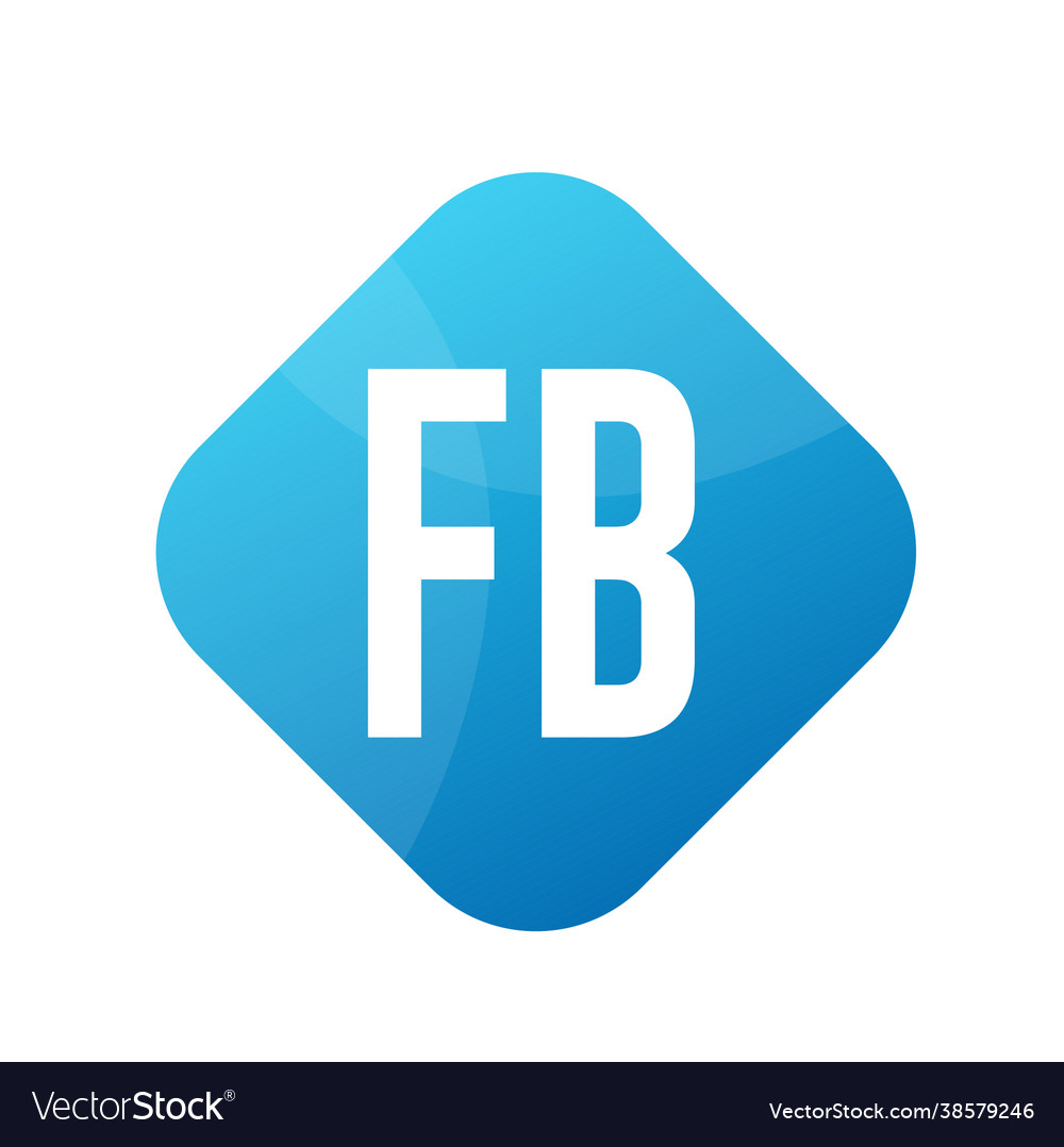 Fb letter logo design with simple style Royalty Free Vector