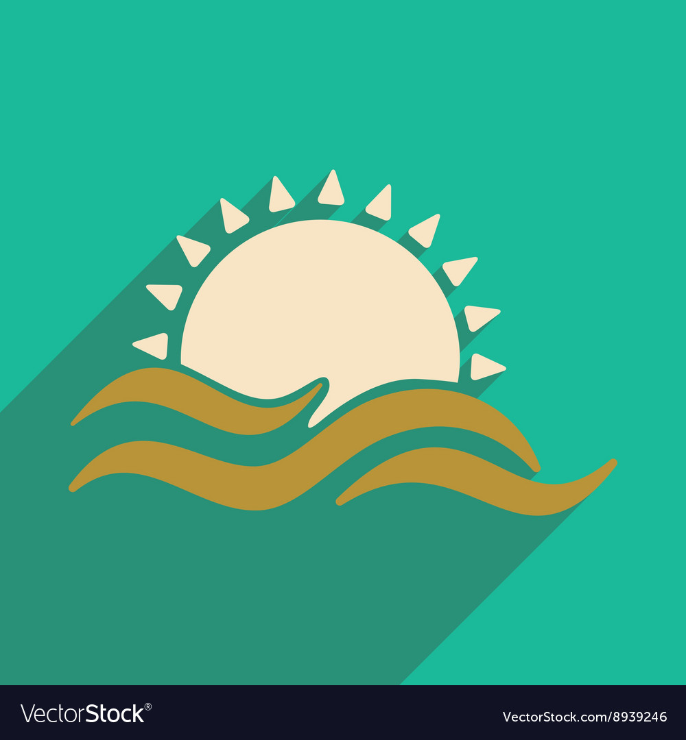 Flat with shadow icon and mobile application