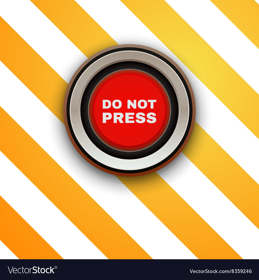 Large red button Royalty Free Vector Image - VectorStock