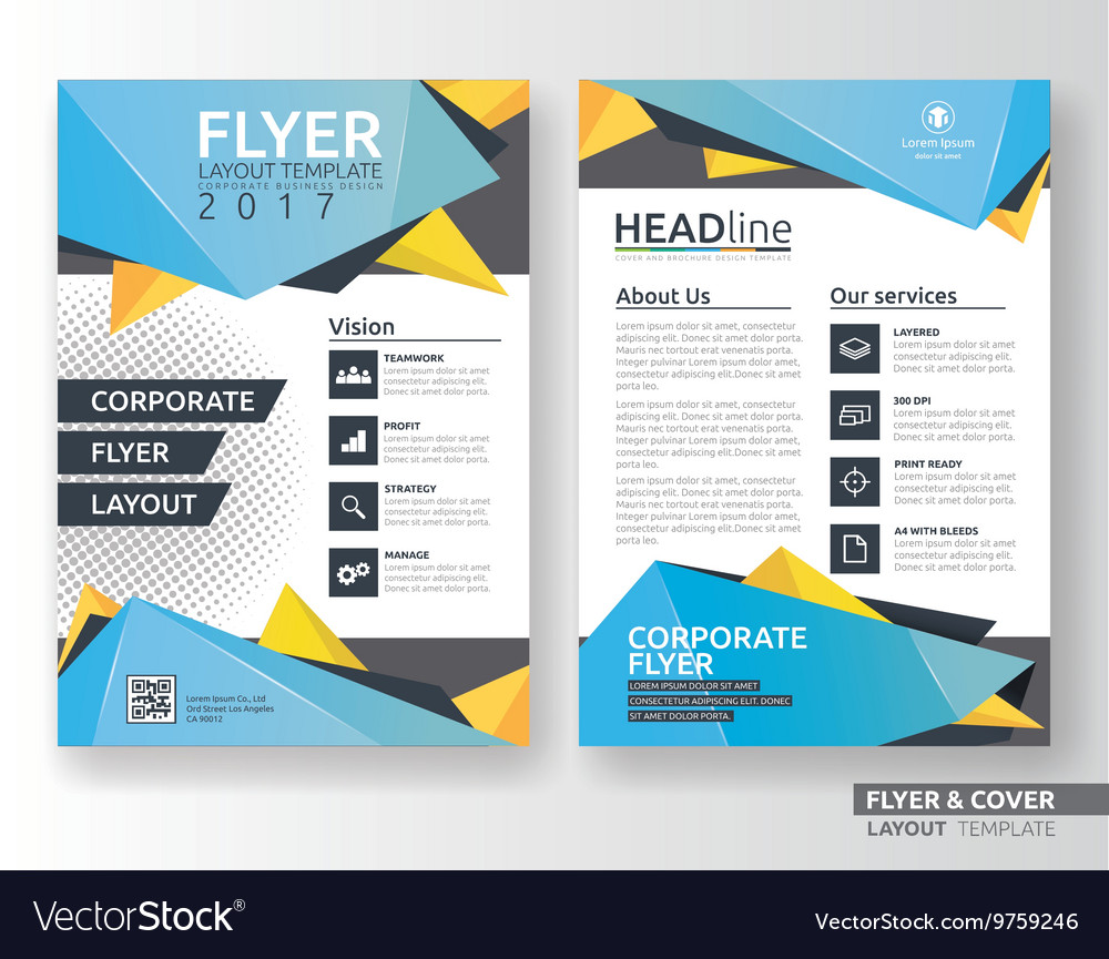 Multipurpose corporate business flyer layout Vector Image