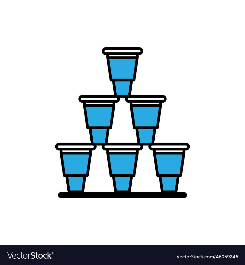 Plastic cup icon clipart design