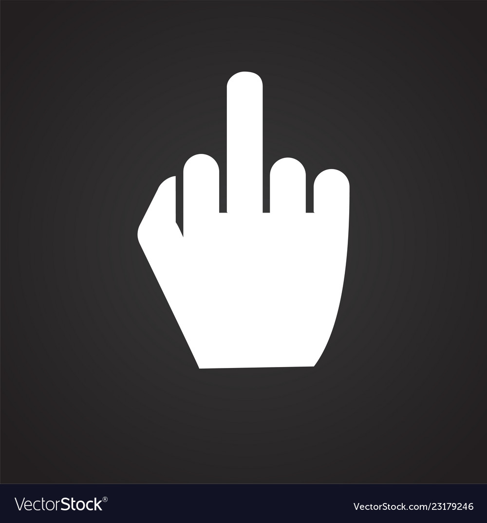 Pointer gesture icon on white background Vector Image Pointer gesture icon on white background