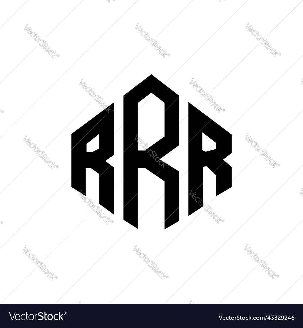Rrr letter logo design with polygon shape