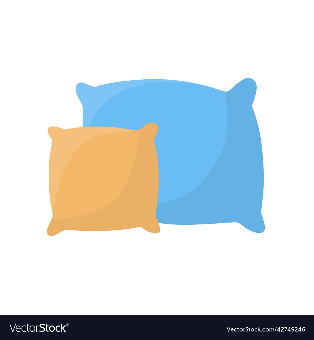 Set of pillows large and small object Vector Image Set of pillows large and small object