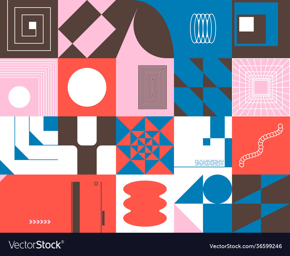 Techno abstract pattern design vector image Techno abstract pattern design