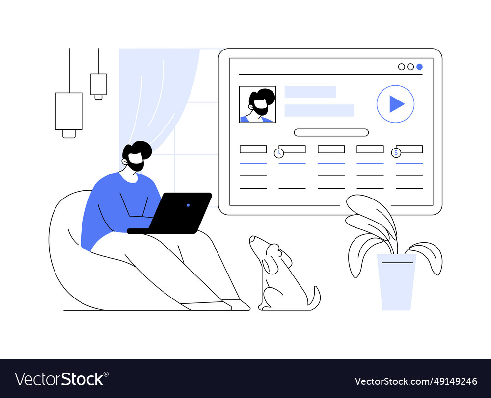 Time tracking software abstract concept