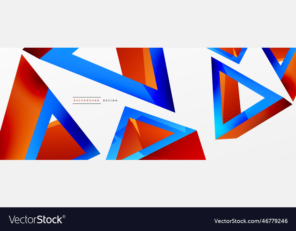 Triangle abstract background 3d basic Vector Image Triangle abstract background 3d basic