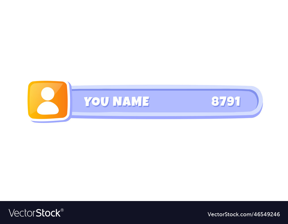 Ui name panel for game vector image Ui name panel for game