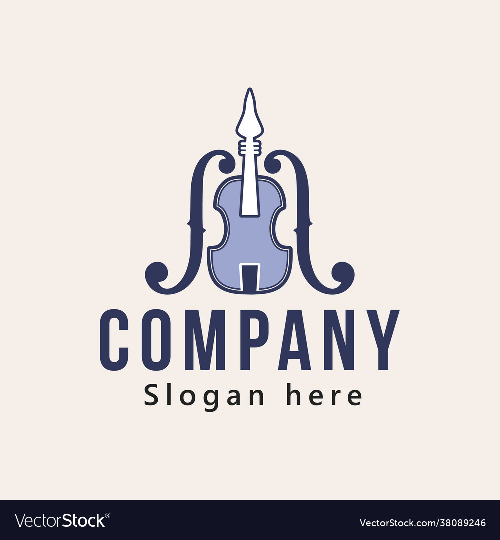 Violin logo musical instrument design