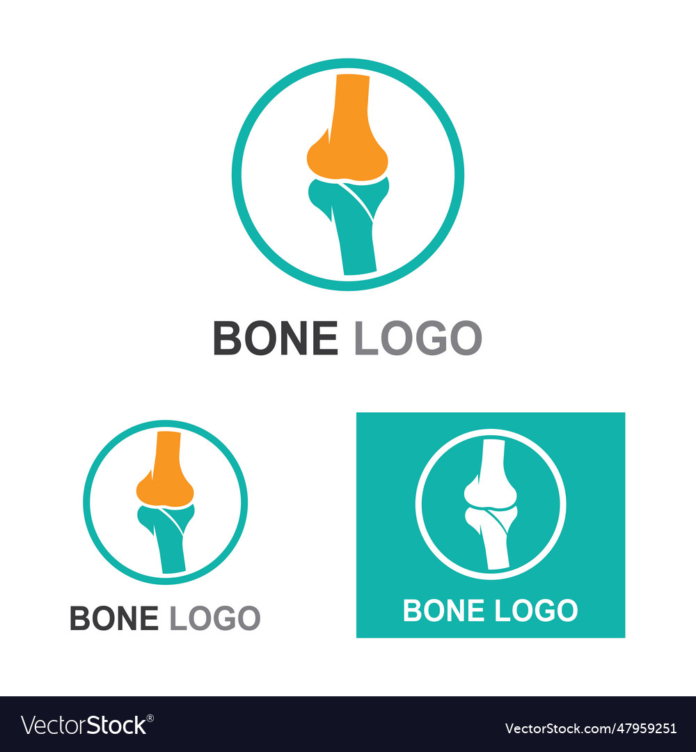 Bone logo icon design template Royalty Free Vector Image