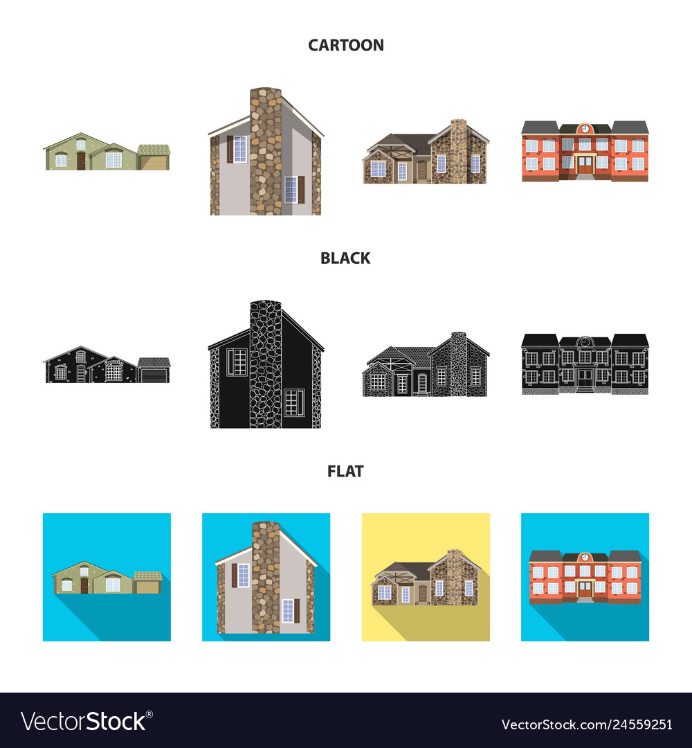 Design of building and front icon vector image Design of building and front icon