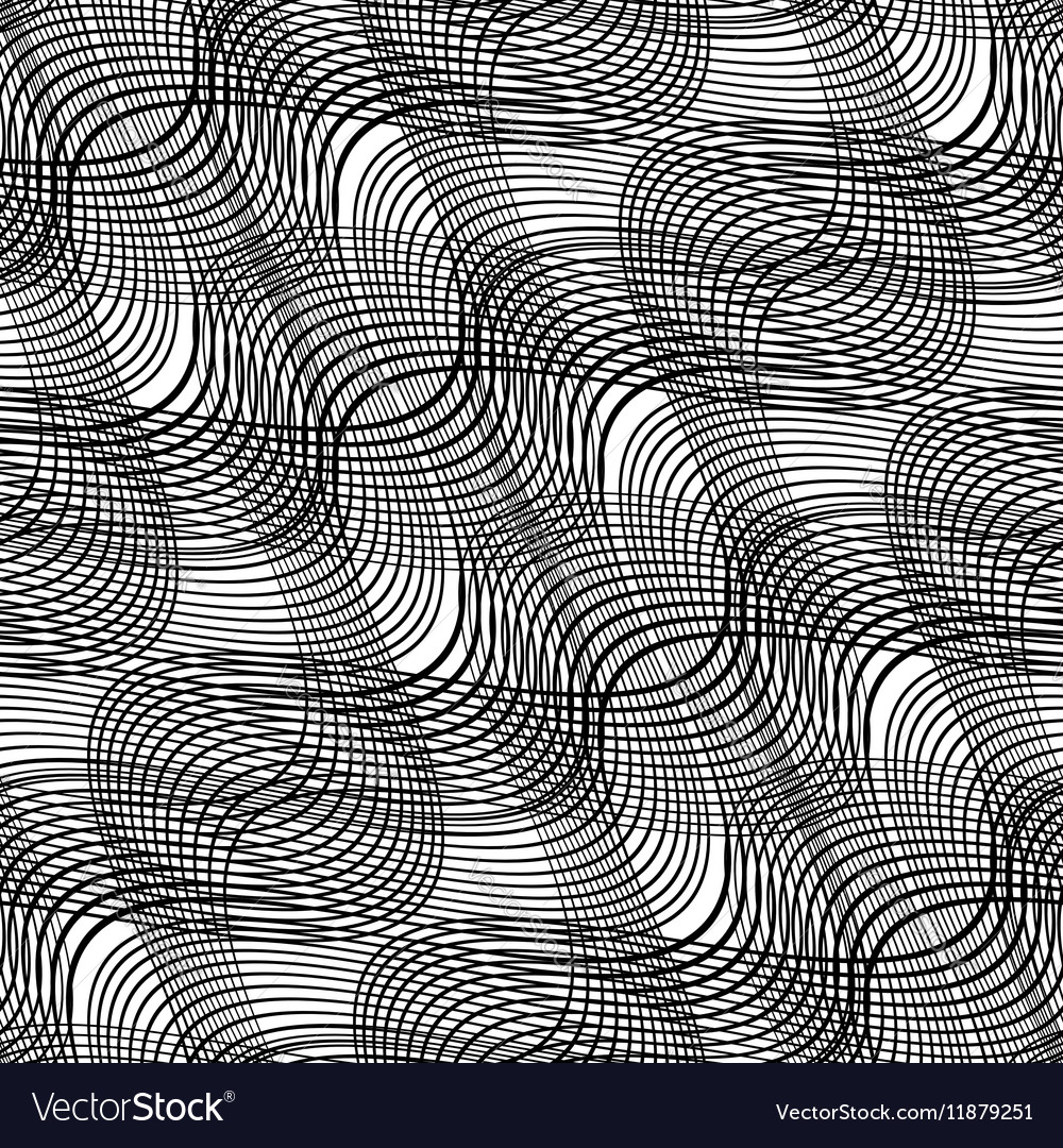 Design seamless monochrome waving pattern